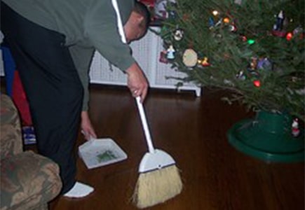 christmas cleaning after the holiday