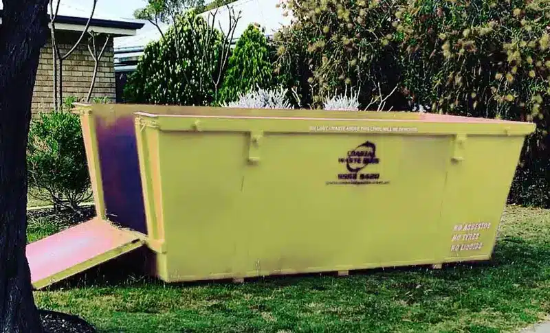 skip bin with drop door coastal waste